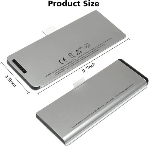 بطارية كمبيوتر محمول 45WH لـ A1278 A1280 (MacBook 13 بوصة أواخر 2008 إصدار الألومنيوم) هيكل من الألومنيوم MB467LL/A / MB466LL/A in Kuwait