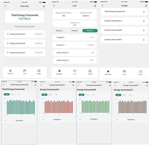 Tuya App واي فاي مراقبة الطاقة الذكية KWh متر 3 مرحلة واحدة مع محول مشبك 200A CT (فتحة قطر 24 مم) للمنزل الذكي الجهد الكهربائي الحالي جهاز قياس استهلاك الطاقة... in Kuwait