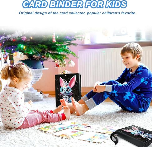 مجلد بطاقات التداول 9 جيوب، كتاب ألبوم البطاقات، أكمام قابلة للفصل، حقيبة تخزين عرض ألبوم تجميع البطاقات المتوافقة، هدية للأولاد والبنات (أزرق) in Kuwait