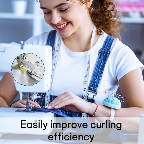 مجموعة أدوات الخياطة العالمية مكونة من 8 قطع، قدم مطرقة ذات حاشية ملفوفة لآلة الخياطة 3-10 مم، ملحق حاشية لفات، قدم حاشية صناعية منزلية منحنية، ملحقات وأدوات الخياطة in Kuwait