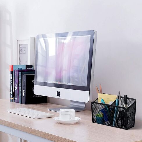 حامل أكواب القلم المغناطيسي، منظم خزانة لأقلام السبورة البيضاء، مقصورتين واسعتين لعلامات المسح الجاف، سلة تخزين شبكية للمكتب المنزلي والمدرسة in Kuwait