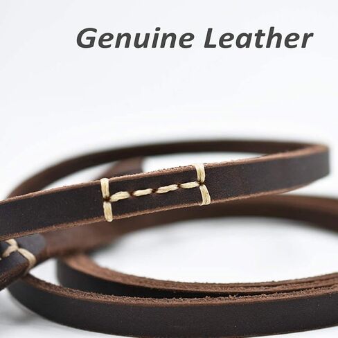5ft Leather Dog Leash, Strong and Durable Leather Waterproof Dog Leash, Ideal for Training, Walking and Camping with Your pet Dog. in Saudi Arabia