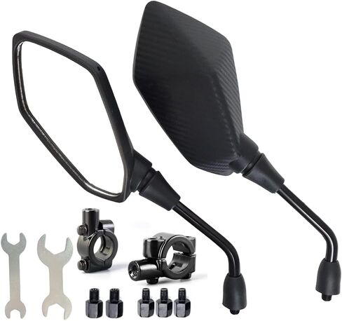 مرآة الرؤية الخلفية للدراجات النارية العالمية، مرآة محدبة مع برغي عداد M8 M10 متوافق مع FZ07 FZ09 MT-03/MT-25 FZ10 2015 XSR700 2015 XSR900 2016 YBR125 in Kuwait