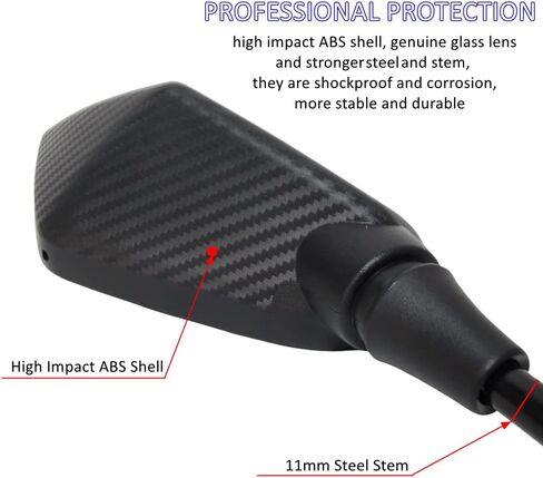 مرآة الرؤية الخلفية للدراجات النارية العالمية، مرآة محدبة مع برغي عداد M8 M10 متوافق مع FZ07 FZ09 MT-03/MT-25 FZ10 2015 XSR700 2015 XSR900 2016 YBR125 in Kuwait