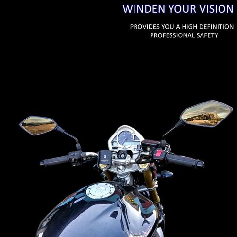 مرآة الرؤية الخلفية للدراجات النارية العالمية، مرآة محدبة مع برغي عداد M8 M10 متوافق مع FZ07 FZ09 MT-03/MT-25 FZ10 2015 XSR700 2015 XSR900 2016 YBR125 in Kuwait