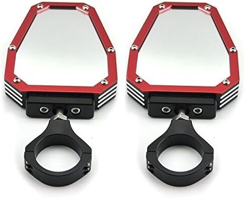 مرايا جانبية UTV لقضيب رول 1.75 بوصة، مرايا الرؤية الخلفية الجانبية RZR متوافقة مع Polaris RZR Ranger، Yamaha Rhino، Pioneer 1000، Can-Am Commander 1000، Articat Wildcat (أحمر) in Kuwait