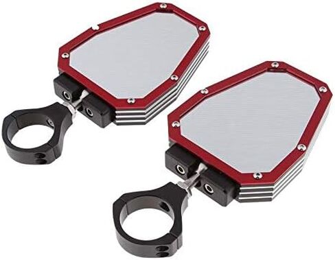 مرايا جانبية UTV لقضيب رول 1.75 بوصة، مرايا الرؤية الخلفية الجانبية RZR متوافقة مع Polaris RZR Ranger، Yamaha Rhino، Pioneer 1000، Can-Am Commander 1000، Articat Wildcat (أحمر) in Kuwait