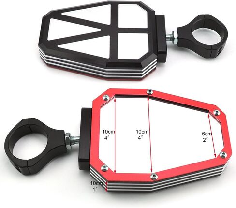 مرايا جانبية UTV لقضيب رول 1.75 بوصة، مرايا الرؤية الخلفية الجانبية RZR متوافقة مع Polaris RZR Ranger، Yamaha Rhino، Pioneer 1000، Can-Am Commander 1000، Articat Wildcat (أحمر) in Kuwait