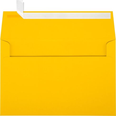 LUXPaper A9 Invitation Envelopes | Peel & Press | 5 3/4" x 8 3/4" | Sunflower Yellow | 80lb. Text | 50 Qty in Saudi Arabia
