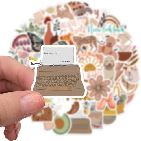 150pcs Vintage Aesthetic Sticker Packs,Vinyl Waterproof Cute Stickers for Water Bottle Laptop Phone Car Cup Skateboard Guitar in Kuwait