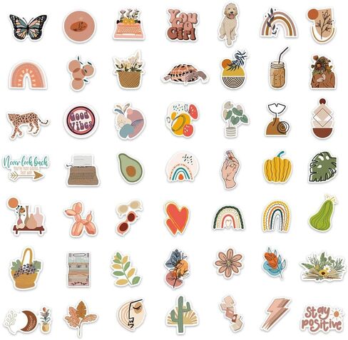 150pcs Vintage Aesthetic Sticker Packs,Vinyl Waterproof Cute Stickers for Water Bottle Laptop Phone Car Cup Skateboard Guitar in Kuwait
