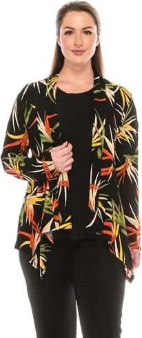 Jostar Women's Print Jacket Cardigan - Long Sleeve Printed Mid Cut Printed Sweater in Kuwait