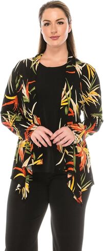 Jostar Women's Print Jacket Cardigan - Long Sleeve Printed Mid Cut Printed Sweater in Kuwait