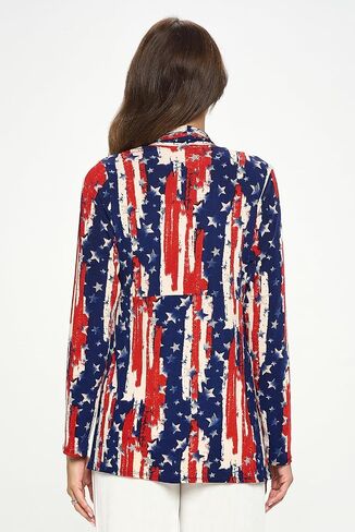 Jostar Women's Print Jacket Cardigan - Long Sleeve Printed Mid Cut Printed Sweater in Saudi Arabia