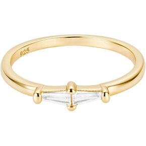 CAITLYNMINIMALIST Dainty 18K Gold Sterling Silver CZ Diamond Stackable Eternity Beaded Wave Heart Band Stacking Ring for Women Gift for Her in Saudi Arabia