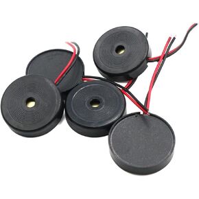 10PCS 2455 4000Hz Passive Buzzer with Wire Piezoelectric Speaker 24MM 24 * 5.5MM 24x5.5mm 30V Low Power Consumption Electronic DIY in Saudi Arabia