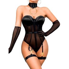 مجموعة الملابس الداخلية kaei & shi strappy garter ، شبكات شفافة تحت الأسلاك مثيرة للنساء ، in Saudi Arabia