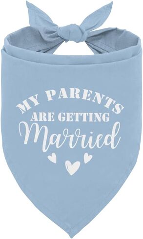 Dark Blue Dog Bandana, My Parents are Getting Married Wedding Announcement Dog Bandana, Pet Dog Triangle Scarf, Pet Dog Scarf Accessories, Dog Bandana for Small Medium Large Dogs (D57) in Saudi Arabia