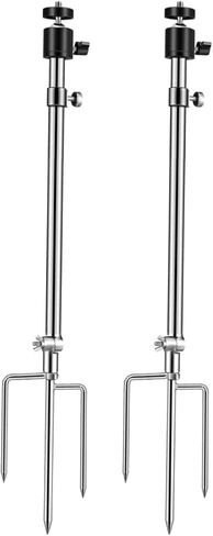 Trail Camera Holder Ground Stake Mount，Stainless Steel Game Camera Stand, 360 ° Adjustable Universal Screw Connection 1/4''-20 (6mm),Easy Installation in Saudi Arabia