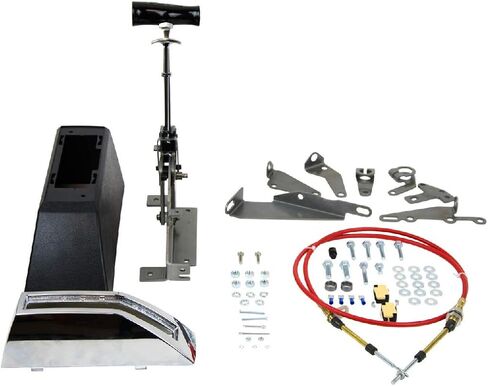 B&M Z-Gate Outomatic Syfter ، Universal 3 Speed ، Chrome مع قاعدة سوداء ، متوافقة مع GM Th400 ، Th350،250 و 200 نقل تلقائي ، فورد ، لينكولن و Mecury C4 ، C5 ، C6 و AOD Auto Transmiss in Saudi Arabia