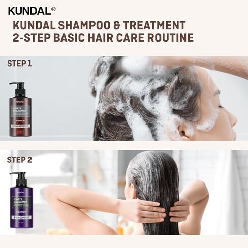 مجموعة شامبو وبلسم Kundal الطبيعية [مسحوق الطفل] - العناية بالشعر الكورية ، العطر طويل الأمد ، ترطيب ، تغذية ، مكافحة تجعد ، زيت Argan & Macadamia ، 16.9fl خالية من الكبريتات (حزمة 2) in Kuwait