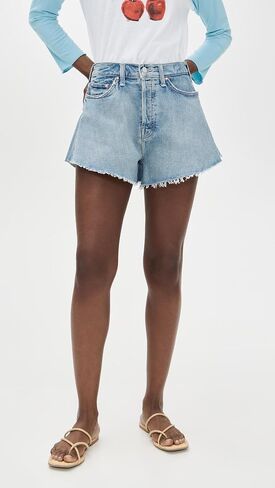 MOTHER Women's The Flutter Fray Jean Shorts in Saudi Arabia