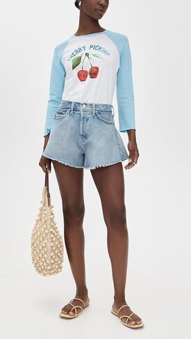MOTHER Women's The Flutter Fray Jean Shorts in Saudi Arabia
