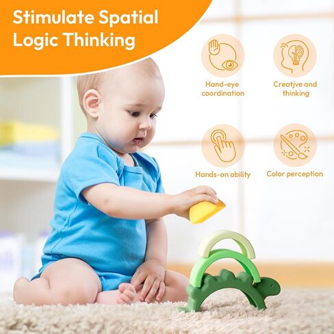 NCVI Baby Carrot Bunny Picking Toy for Harvest Games, Food-Grade Silicone Montessori Educational Carrot Pulling Sorting Toy for Toddler Girls Boys 1-3 Years Old, Easter Gift Basket Stuffers Fillers in Kuwait