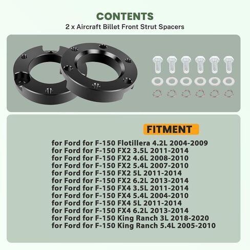 SCITOO 3 inch/2 inch Front/Rear Leveling lift kit for Ford for F-150 2004-2020 3 inch/2 inch Front/Rear Lift Blocks Kit in Saudi Arabia