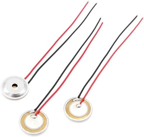 10PCS/lot 12MM 15MM 20MM 27MM 35MM Brass Buzzer Sheet with Aluminum Shell Sound Cavity Welding Wire Piezoelectric Ceramic Sheet(10PCS 35MM) in Saudi Arabia