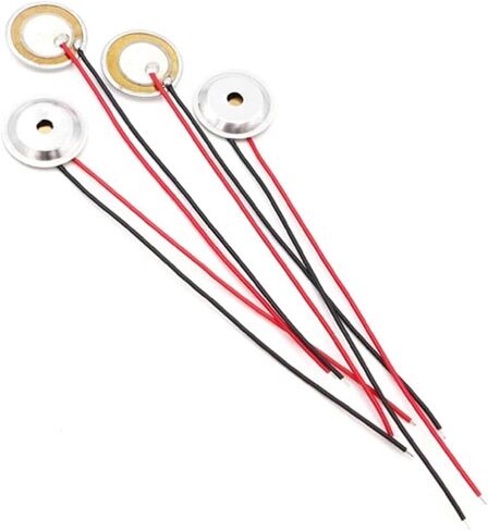 10PCS/lot 12MM 15MM 20MM 27MM 35MM Brass Buzzer Sheet with Aluminum Shell Sound Cavity Welding Wire Piezoelectric Ceramic Sheet(10PCS 35MM) in Saudi Arabia