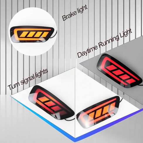 LED LED LED LECPER LIGHTLECTOR LIGHTS لجيب جراند شيروكي 2012-2021 COMPASS 2011-2017 لـ Dodge Journey 2011-2017 | إشارة الدوران المتسلسل ، Red DRL & Brake Light (مدخن) in Kuwait