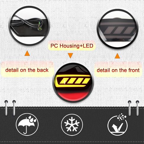 LED LED LED LECPER LIGHTLECTOR LIGHTS لجيب جراند شيروكي 2012-2021 COMPASS 2011-2017 لـ Dodge Journey 2011-2017 | إشارة الدوران المتسلسل ، Red DRL & Brake Light (مدخن) in Kuwait