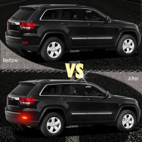 LED LED LED LECPER LIGHTLECTOR LIGHTS لجيب جراند شيروكي 2012-2021 COMPASS 2011-2017 لـ Dodge Journey 2011-2017 | إشارة الدوران المتسلسل ، Red DRL & Brake Light (مدخن) in Kuwait