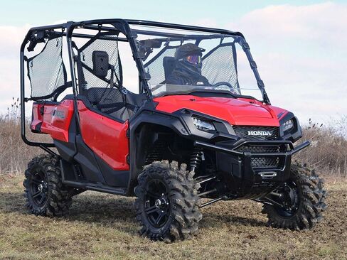 SuperAtv شاقته الشاقة واضحة للخدش الزجاج الأمامي الكامل لعام 2016+ هوندا بايونير 1000 / 1000-5 | 1/4 "البولي الكربونات السميكة | 250x أقوى من الزجاج | يتضمن ختم لمبة مثبتة مسبقًا in Saudi Arabia