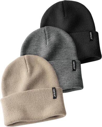 FURTALK 3 Pack Beanie for Men Women Unisex Cuffed Thick Knitted Unisex Winter Hat Skull Cap in Saudi Arabia
