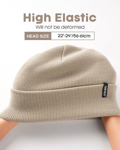 FURTALK 3 Pack Beanie for Men Women Unisex Cuffed Thick Knitted Unisex Winter Hat Skull Cap in Saudi Arabia