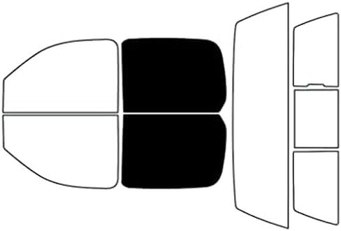 Rvinyl Window Tint Kit Compatible with GMC Sierra 2007-2013 4 Door - Black 5% - Single Ply No Bubble Film - Do it Yourself Vehicle Complete Precut Kit in Saudi Arabia