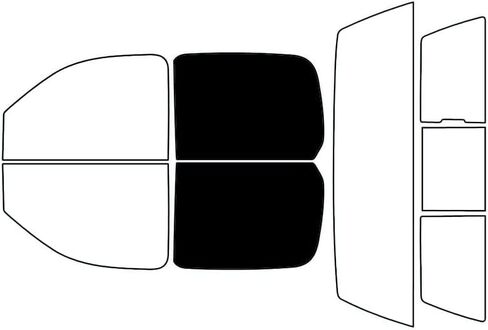 Rvinyl Window Tint Kit Compatible with GMC Sierra 2007-2013 4 Door - Black 5% - Single Ply No Bubble Film - Do it Yourself Vehicle Complete Precut Kit in Saudi Arabia