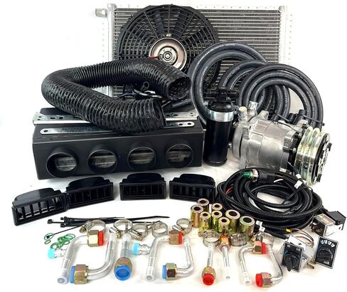 Kit Universal A/C Under Dash Heat & Cool 404-000 WITH FLEX DUCT RECTANGULAR BLACK LOUVERS 12.700 BTU in Saudi Arabia