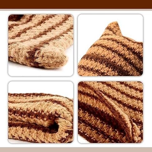 4 PCS y2k Assysories grunge accessories for women ، قفازات مثبتة بالجرونج ، قبعة قطة متشابكة الجرونج ، أساور قصصية ، قلادة قلادة نجم ، أشياء ثريان ، ترس ثيان y2k ملحقات khaki in Kuwait
