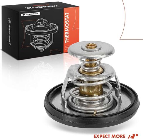 A-Premium Engine Toolant Thermostat مع ختم متوافق مع Ford و Chevrolet و Lincoln و Mercury و Peugeot و Pontiac و Jeep & Blue Bird-F-150 ، F-25 in Kuwait