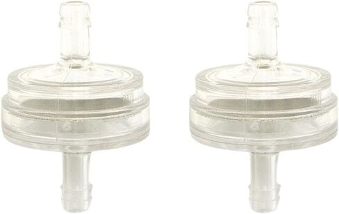 2 Pack Mini Clear Disc Shape In-line Fuel Filters Fits 1/8" to 3/16" Fuel Line 6mm OD Barbed Ends in Saudi Arabia
