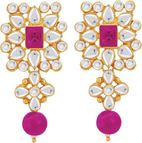 Aheli Ethnic Indian Necklace Earring Maang Tikka Set Traditional Bollywood Fashion Jewelry Gift for Women Blue in Saudi Arabia