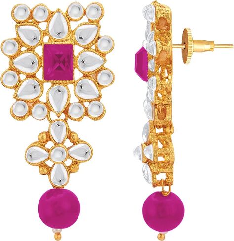 Aheli Ethnic Indian Necklace Earring Maang Tikka Set Traditional Bollywood Fashion Jewelry Gift for Women Blue in Saudi Arabia
