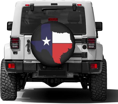 Texas Flag Flag Tyre Tyre Cover Cover Rust-Probrack Wheel Cover Fit ، RV ، سيارات الدفع الرباعي والعديد من المركبات (14 ، 15 ، 16 ، 17 بوصة) in Saudi Arabia
