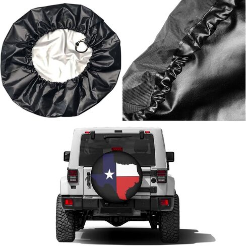 Texas Flag Flag Tyre Tyre Cover Cover Rust-Probrack Wheel Cover Fit ، RV ، سيارات الدفع الرباعي والعديد من المركبات (14 ، 15 ، 16 ، 17 بوصة) in Saudi Arabia