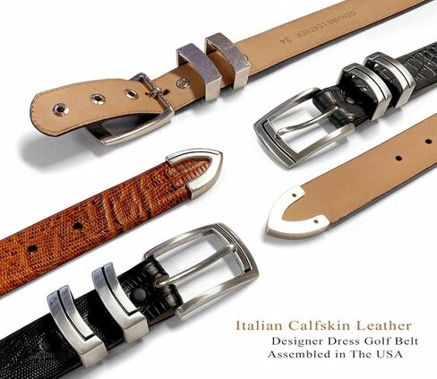 BS8191 Genuine Full-Grain Cowhide Leather Designer Golf Dress Belt 1-1/8"(30mm) Wide in Saudi Arabia