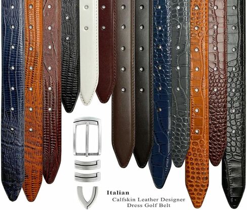 BS8191 Genuine Full-Grain Cowhide Leather Designer Golf Dress Belt 1-1/8"(30mm) Wide in Saudi Arabia