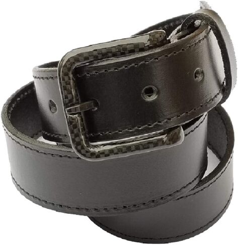 Ferrer Men Leather Leather Free Belt: Carbon Carbon Carbon in Saudi Arabia